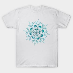 Blue Flower Circle T-Shirt